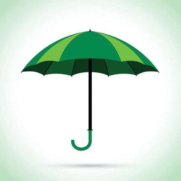 Um guarda-chuva verde — Vetor de Stock
