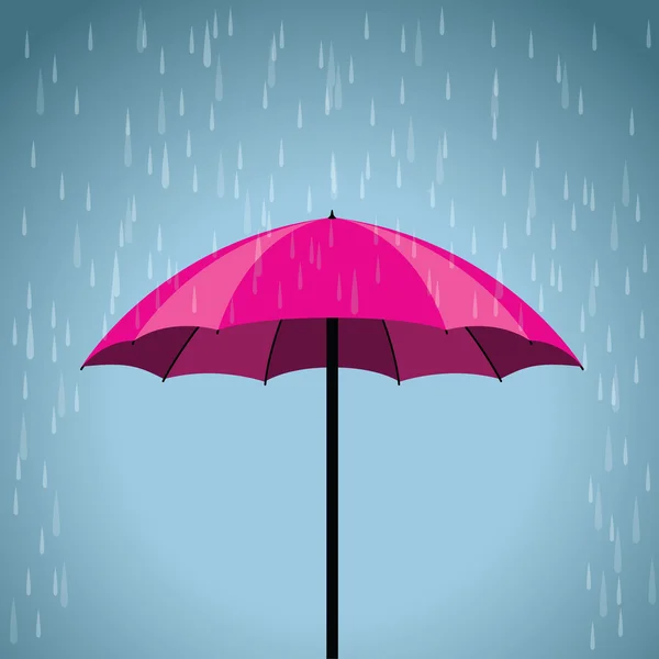 Ein pinkfarbener Regenschirm — Stockvektor