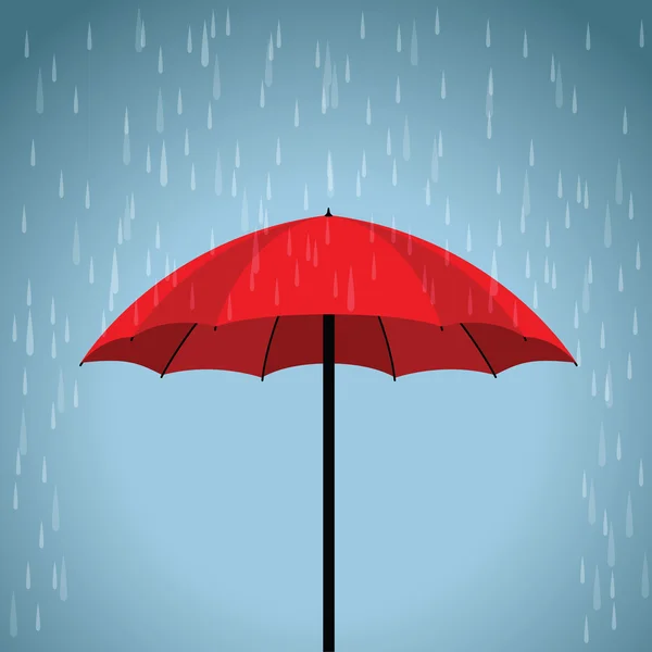 Μία κόκκινη ομπρέλα — Διανυσματικό Αρχείο