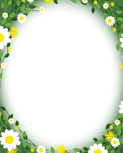 圆的花卉雏菊模式 — 图库矢量图片