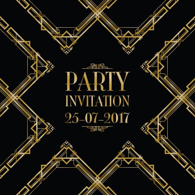 Parti daveti art deco arka plan