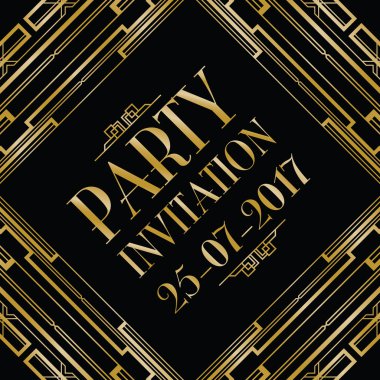 Parti daveti art deco arka plan