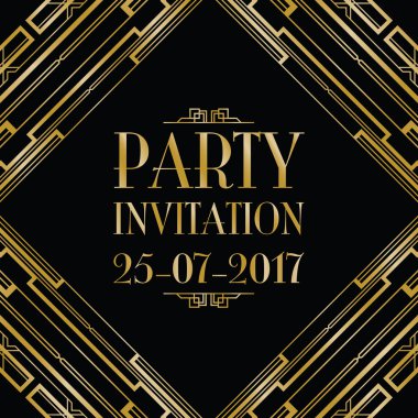 Parti daveti art deco arka plan