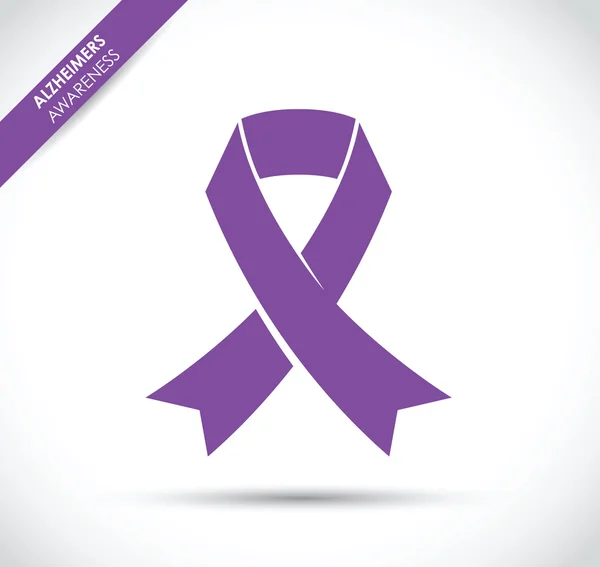 Alzheimers awareness ribbon — Stock Vector