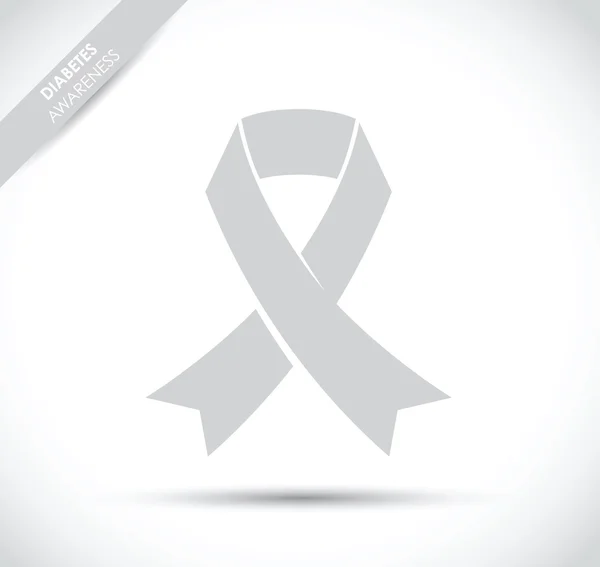 Diabetes awareness ribbon — Stock Vector