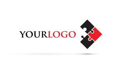 kırmızı ve siyah yapboz logosu