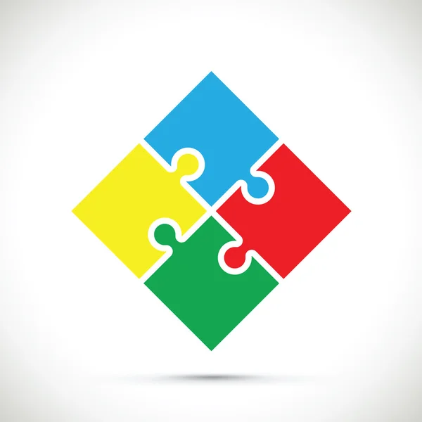 A multicoloured jigsaw — Stock Vector