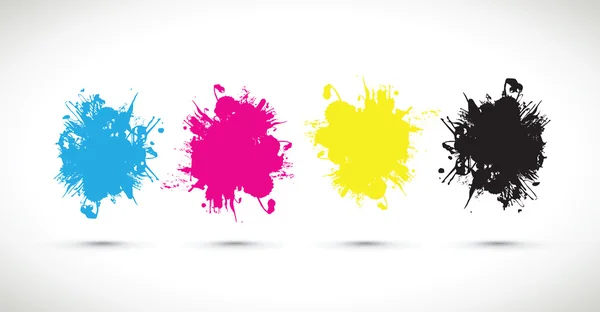 CMYK-Splash-blobs — Stockvektor