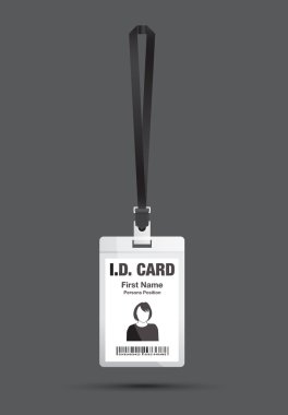 id card woman black clipart