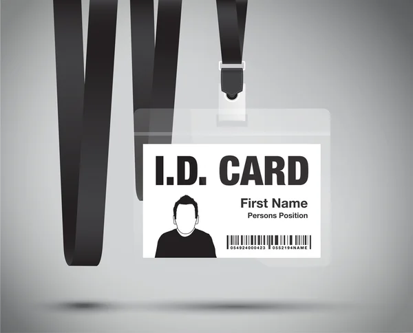 Id card homem em preto —  Vetores de Stock