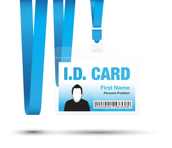 Uomo carta d'identità in blu — Vettoriale Stock