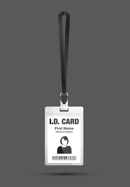 id card woman black