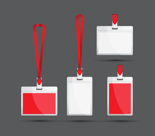 Ensemble de cordon rouge — Image vectorielle