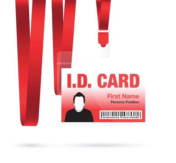 Lanyard identiteitskaart — Stockvector