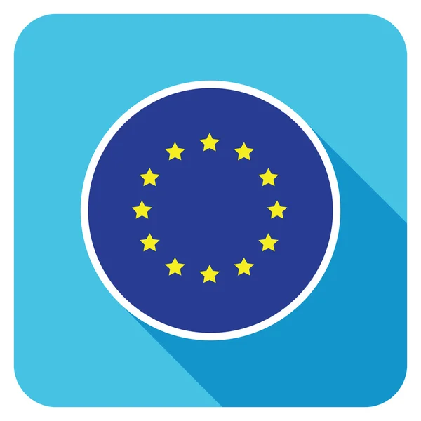 Ikoną flagi Europejskiej płaski — Wektor stockowy