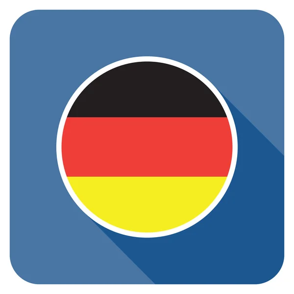 Een Duitse platte vlag, pictogram — Stockvector