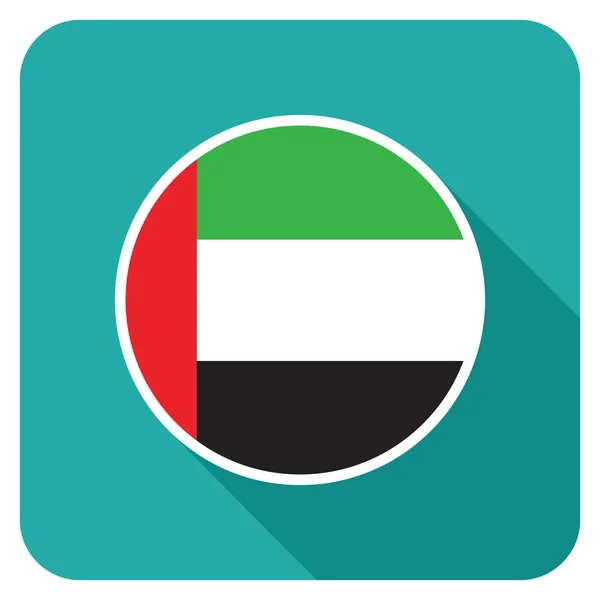 Un icono de bandera plana uae — Vector de stock