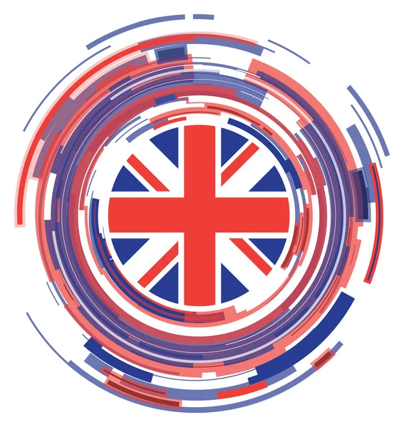 Uk flag abstract icon — Stock Vector