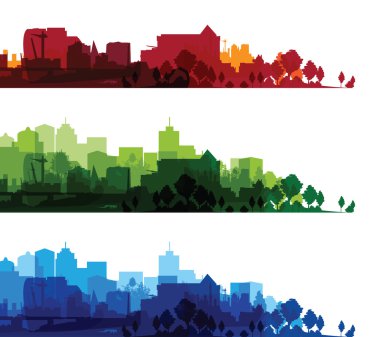 üzerinde baskı cityscapes
