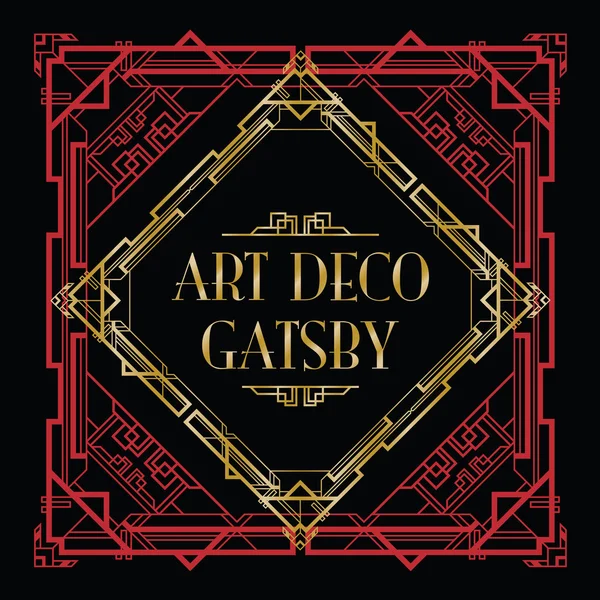 Art deco gatsby styl tło — Wektor stockowy