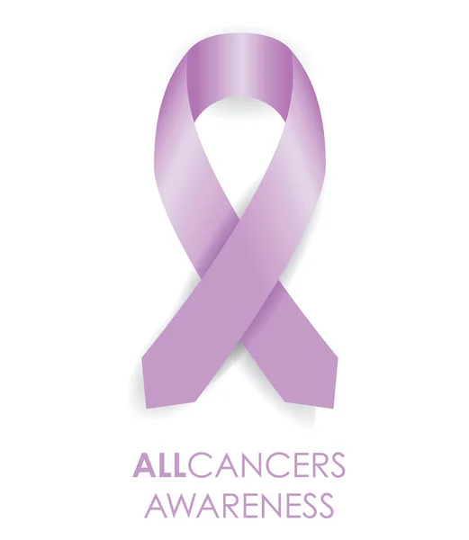 All cancer awareness ribbon — Stock Vector