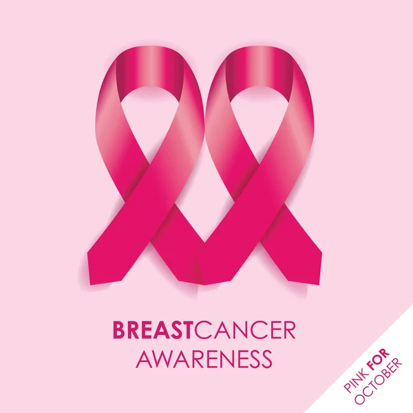 Breast cancer awareness ribbon — Stock Vector