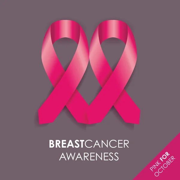 Breast cancer awareness ribbon — Stock Vector