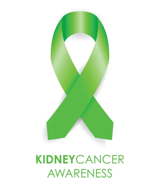 Kidney cancer awareness ribbon — Stock Vector