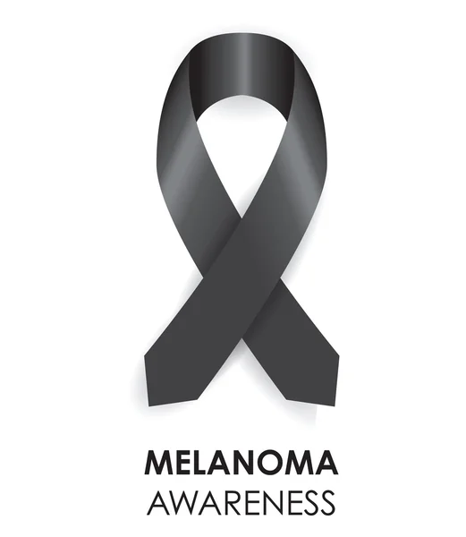 Melanoma ribbon — Stock Vector