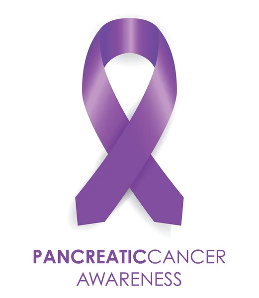 Pancreatic cancer ribbon — Stock Vector