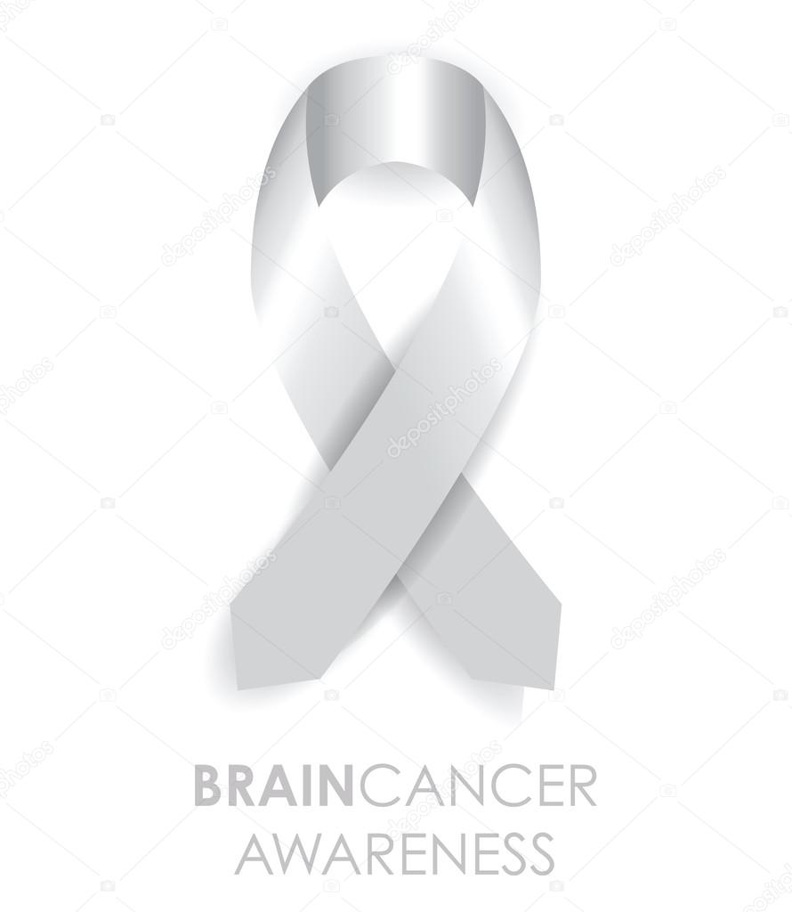 Brain cancer awareness ribbon