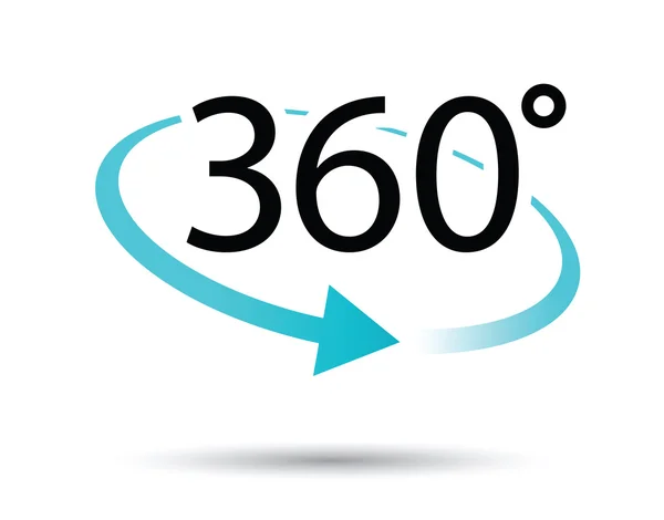 360 degres icon — Stock Vector