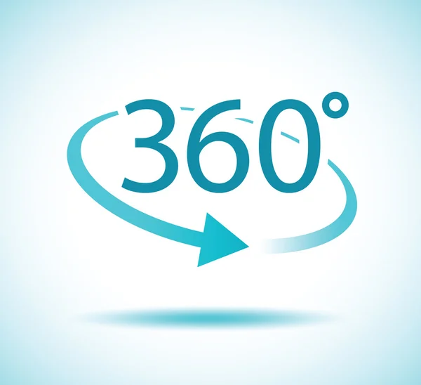 360 degres icon — Stock Vector