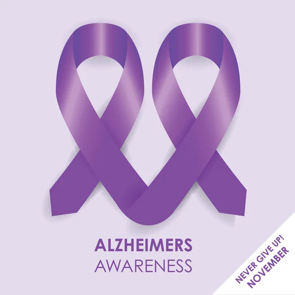 Alzheimers ribbon — Stock Vector