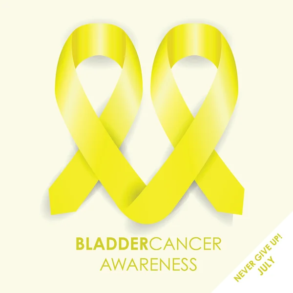 Bladder cancer ribbon — Stock Vector