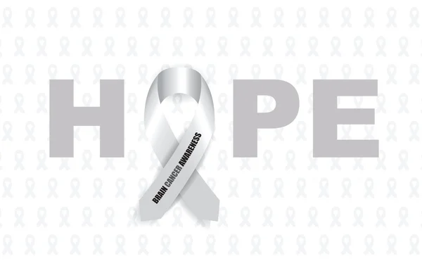 Brain cancer awareness ribbon — Stock vektor