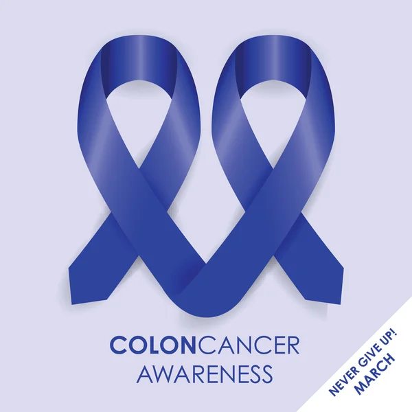 Colon awareness ribbon — Stock Vector