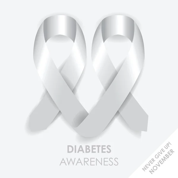 Diabetes awareness ribbon — Stock vektor