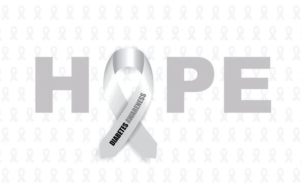 Diabetes awareness ribbon — Stock vektor