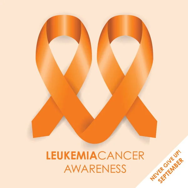 Leukemi cancer medvetenhet band — Stock vektor