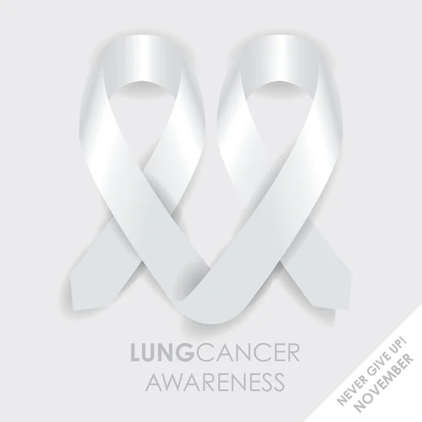 Lung cancer ribbon — Stock Vector