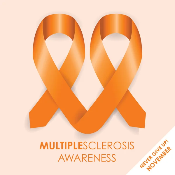 Multiple sclerosis ribbon — Stock Vector