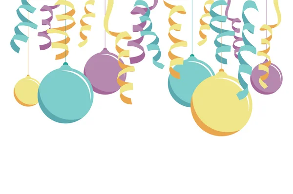 Baloane colorate banner de fundal — Vector de stoc