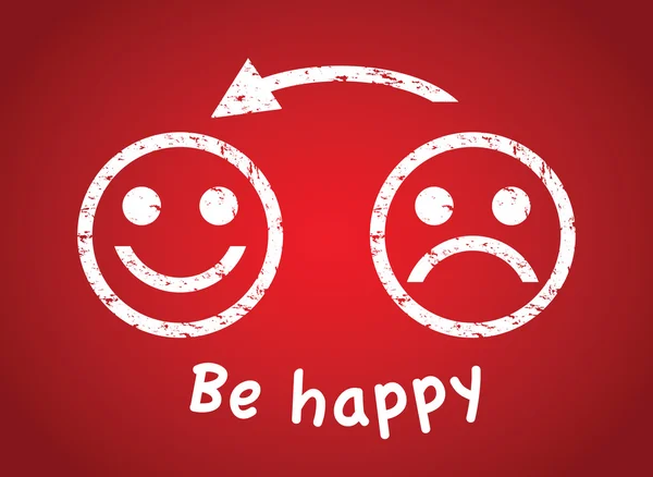 Be happy face background — Stock Vector