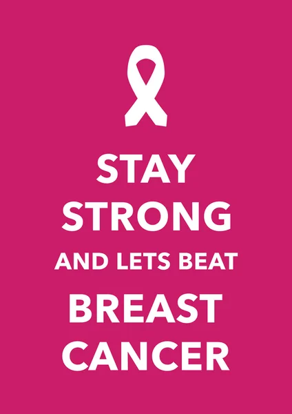 Cartel de cáncer de mama — Vector de stock