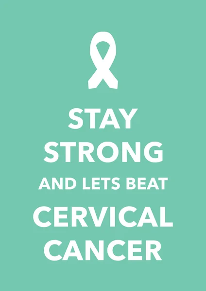 Cervical cancer poster — Stock Vector