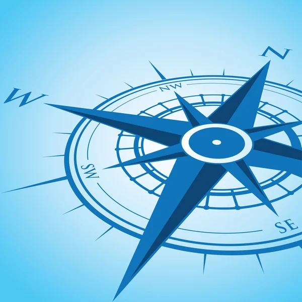 Blå kompass bakgrund — Stock vektor
