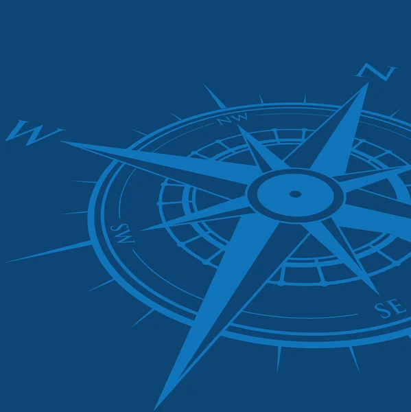Blå kompass bakgrund — Stock vektor
