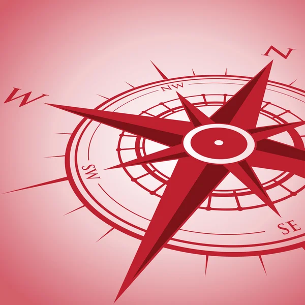 Rode kompas achtergrond — Stockvector