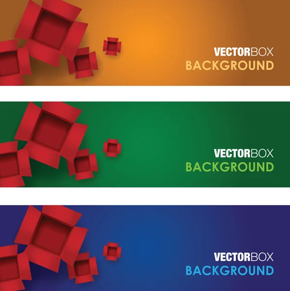 Otevřené karty Rady barevné pole hlavičky sady — Stockový vektor